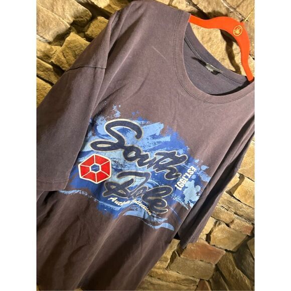 Vintage Y2K south pole grunge punk blue XXL tshirt core faded - Picture 2 of 6